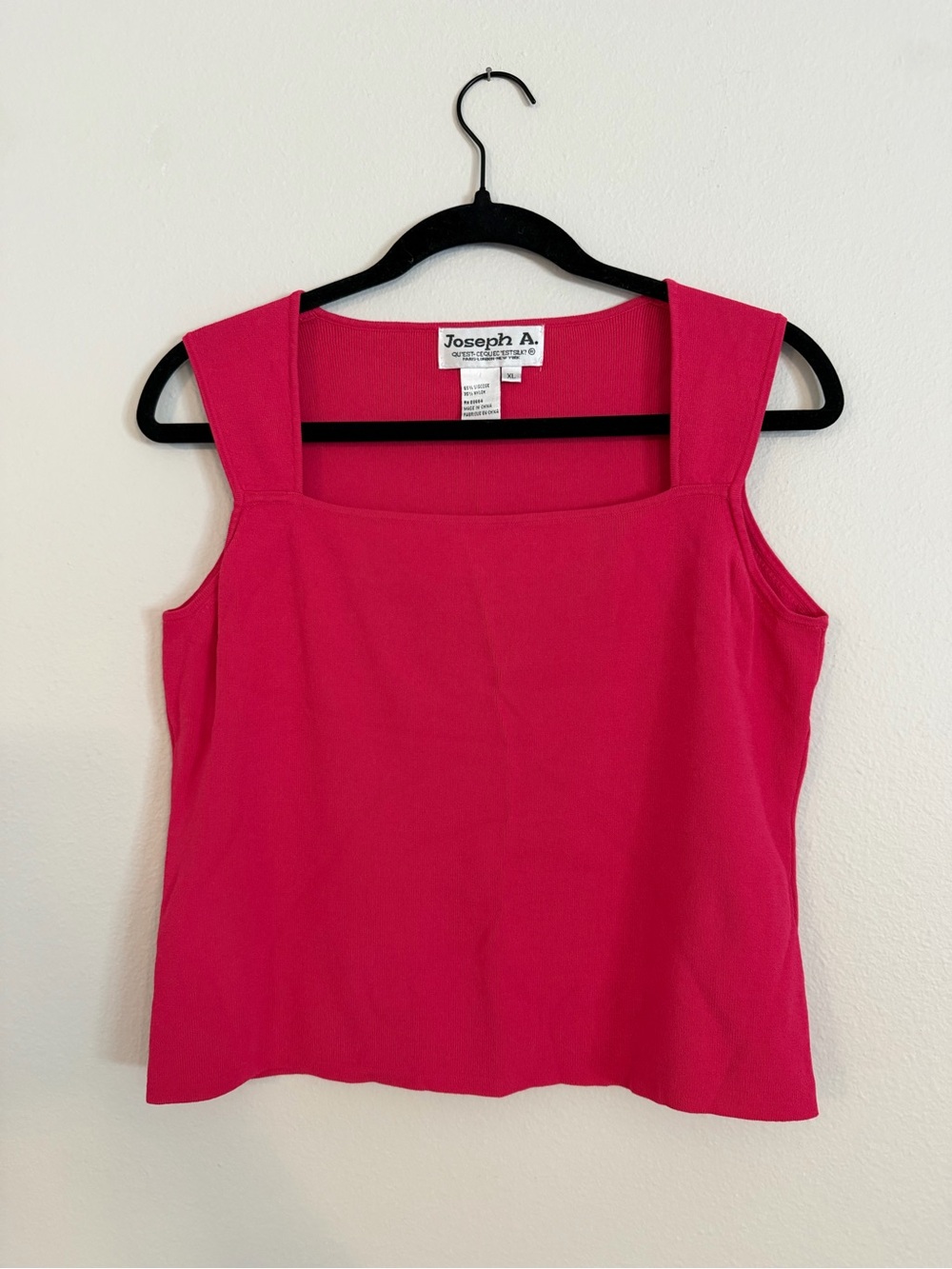 Joseph A Fuchsia Square-Neck Tank Top